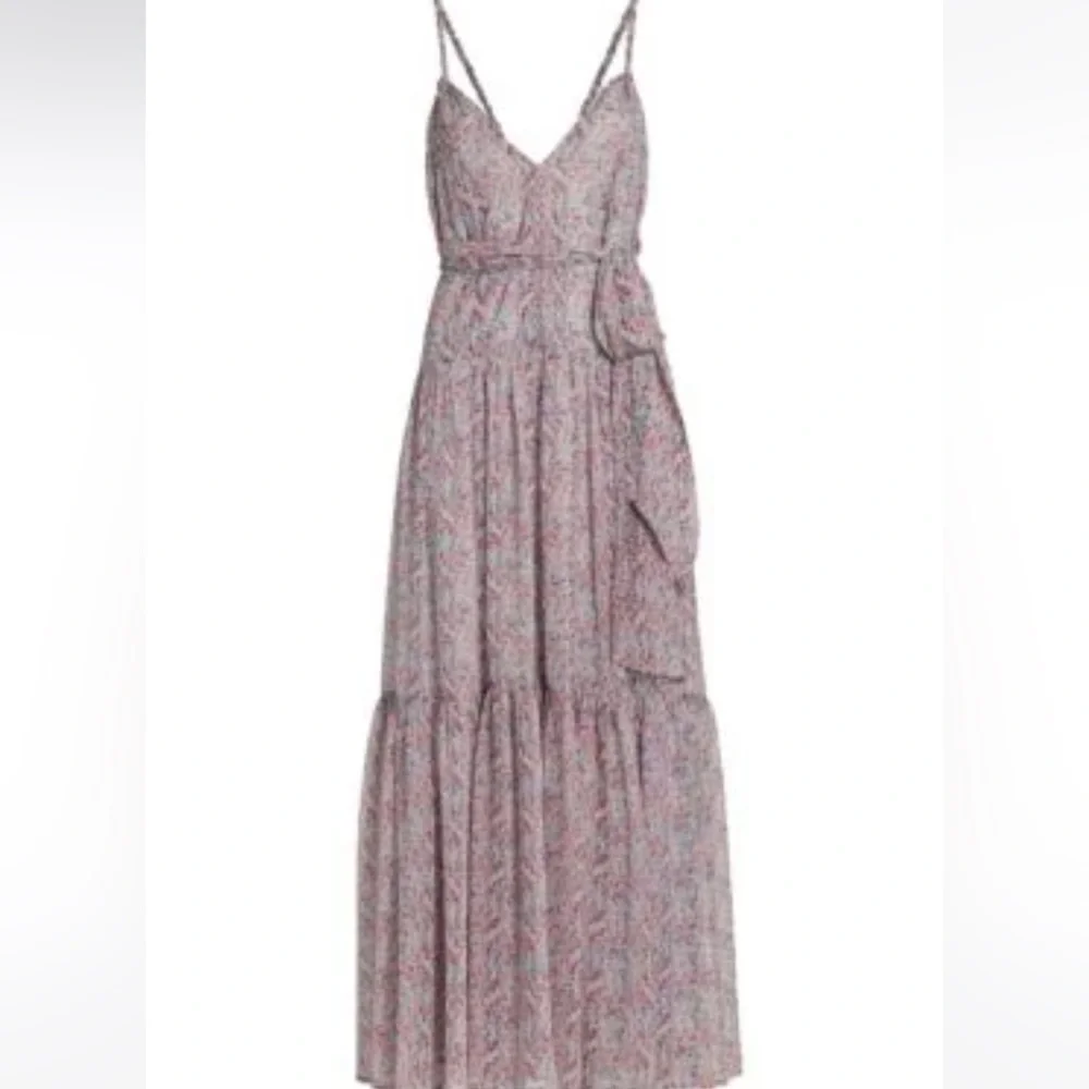 ASTR the Label Eartha Floral Maxi Dress in Blue & Pink Multi Ditsy. Size Medium - Picture 10 of 12
